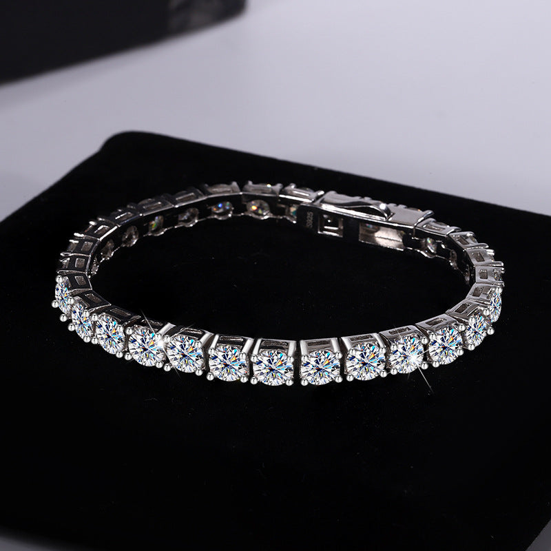 Nyla Tennis Bracelet - 925 Sterling Silver and Moissanite Stones