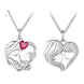 Thea Necklace - 925 Sterling Silver with Mother And Daughter Heart Shape Pendant