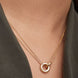 Calla Necklace — double chain and two hoops