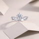 The Crown Ring  - Engagemet Ring with Moissanite Stones