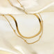 Aurelia Necklace — double Stainless steel chain