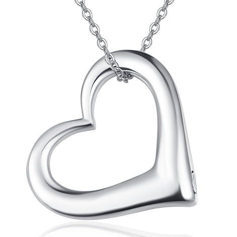 Love Heart Necklace Urn (925 Silver)