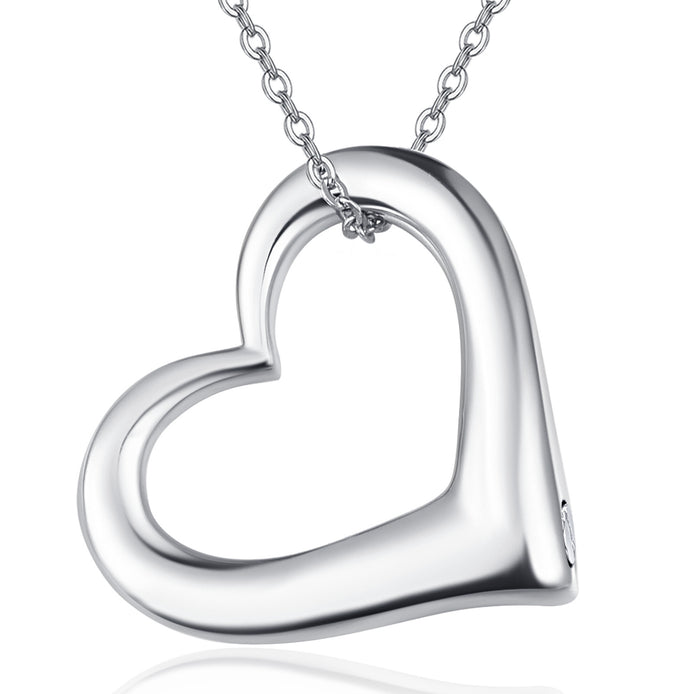 Love Heart Necklace Urn (925 Silver)