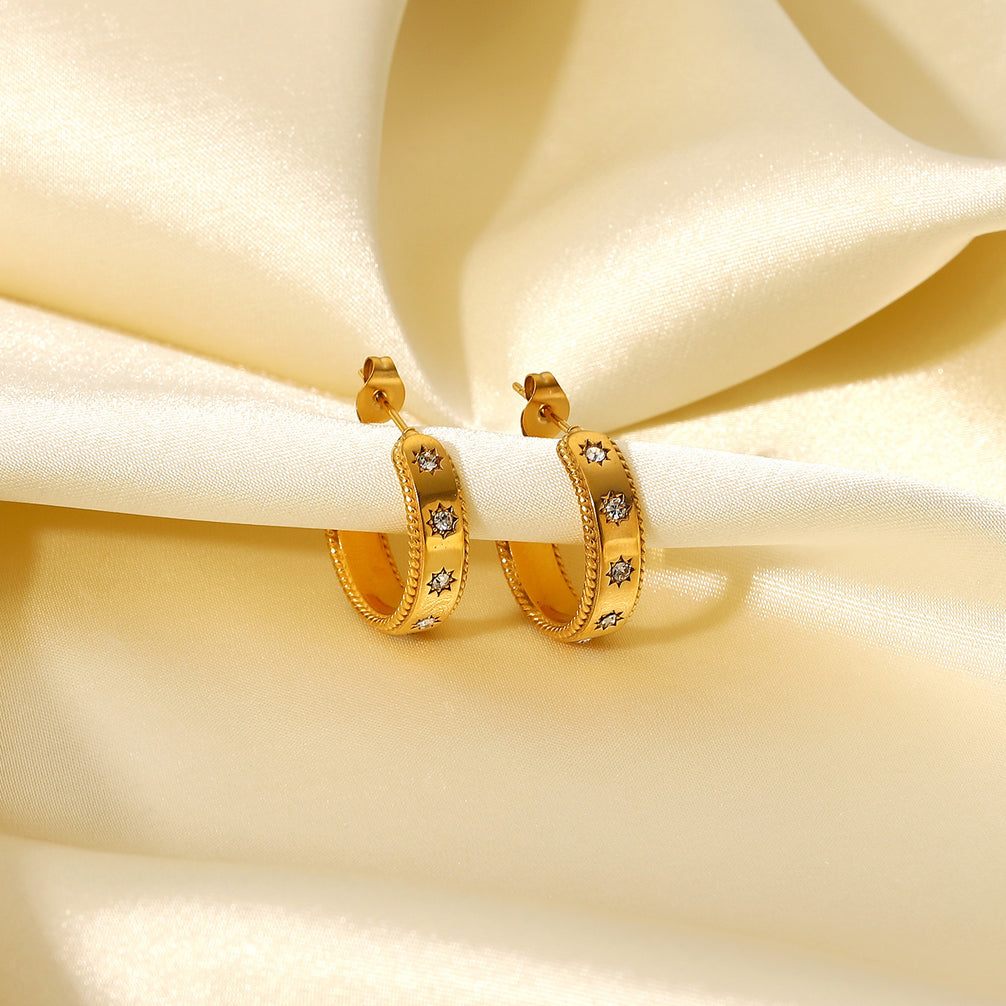 Iara Earrings — with zirconia AAA stones