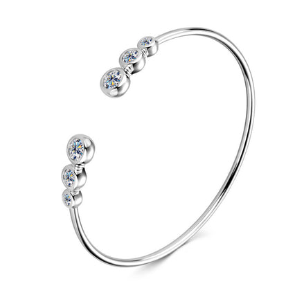 Jen Bracelet - 925 Sterling Silver with Moissanite stones