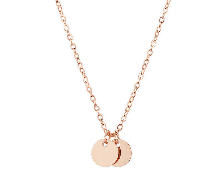 Eliana Necklace — round medallion engraved