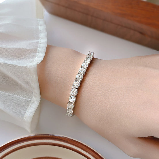 Nyla Tennis Bracelet - 925 Sterling Silver and Moissanite Stones