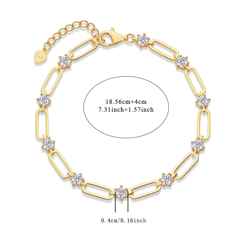Lunne Bracelet - Set With 0.3 Carat Moissanite Stones