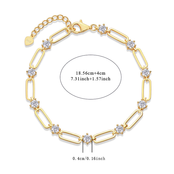 Lunne Bracelet - Set With 0.3 Carat Moissanite Stones