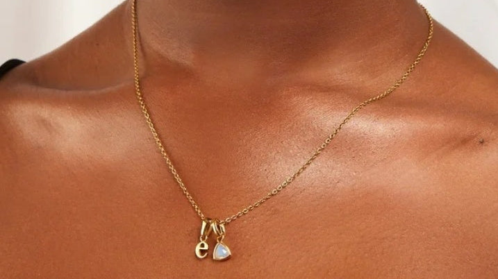 Alicia Necklace — with birth stone pendant