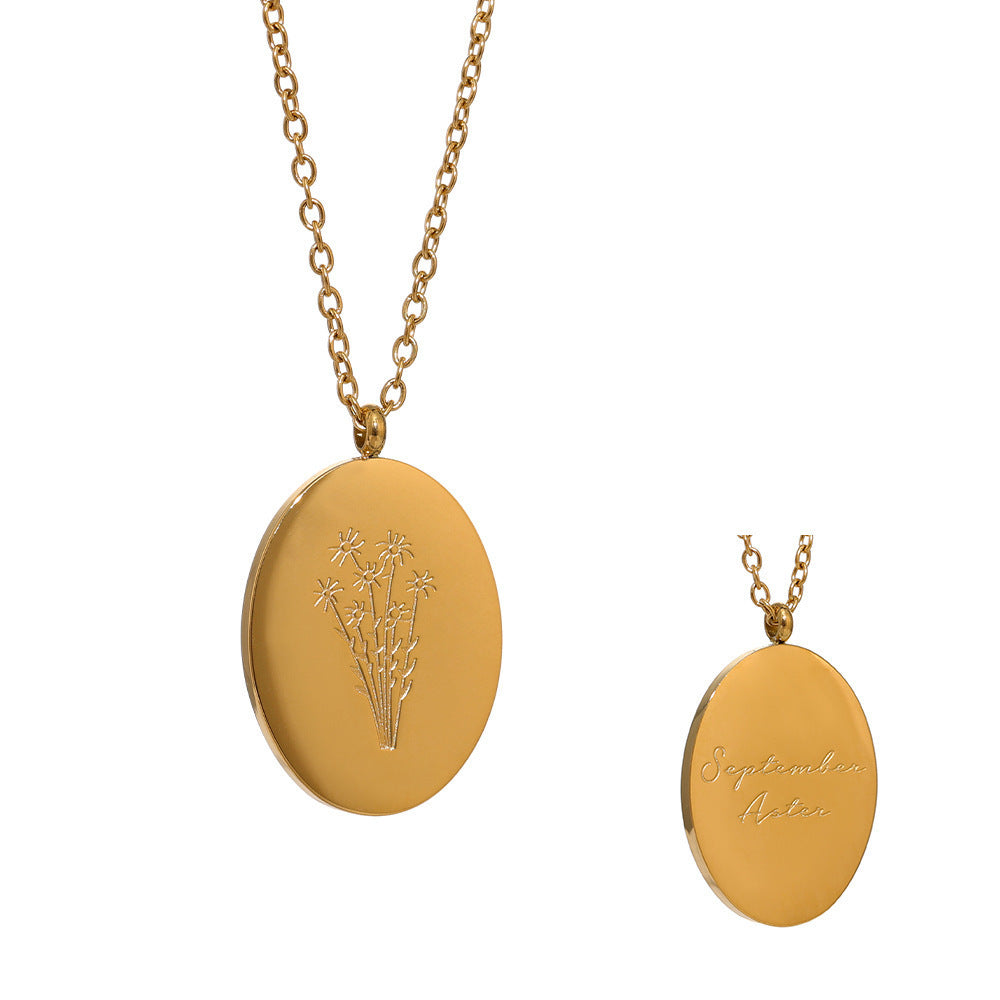 Daisy Necklace — with Flower of Birth pendant