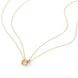 Calla Necklace — double chain and two hoops