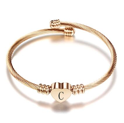 Alice Bracelet — Custom engraved letter