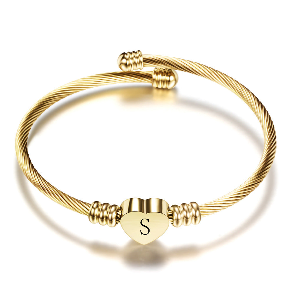 Alice Bracelet — Custom engraved letter