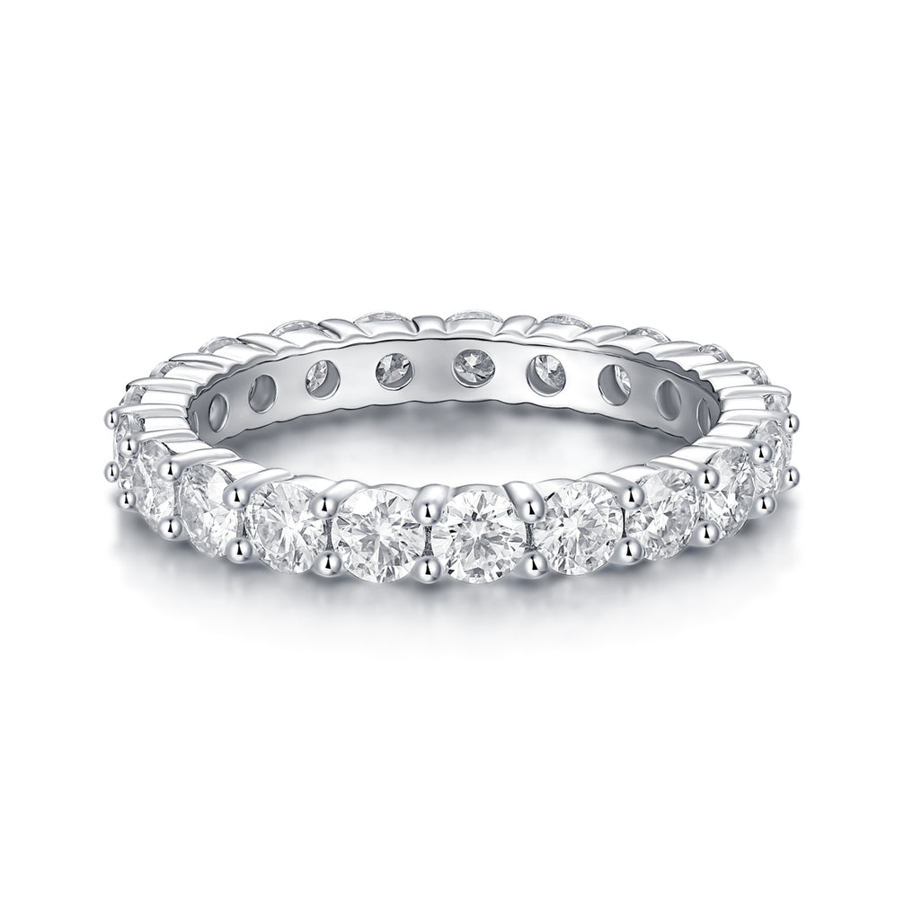 Lila Moissanite Wedding Band - S925 Silver