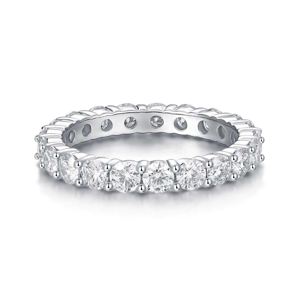 Lila Moissanite Wedding Band - S925 Silver