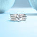 Three Rings Set - 2carat Moissanite central stone
