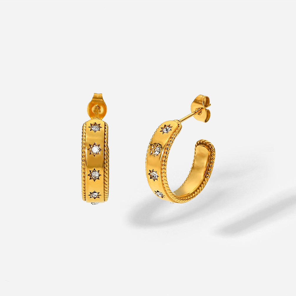 Iara Earrings — with zirconia AAA stones
