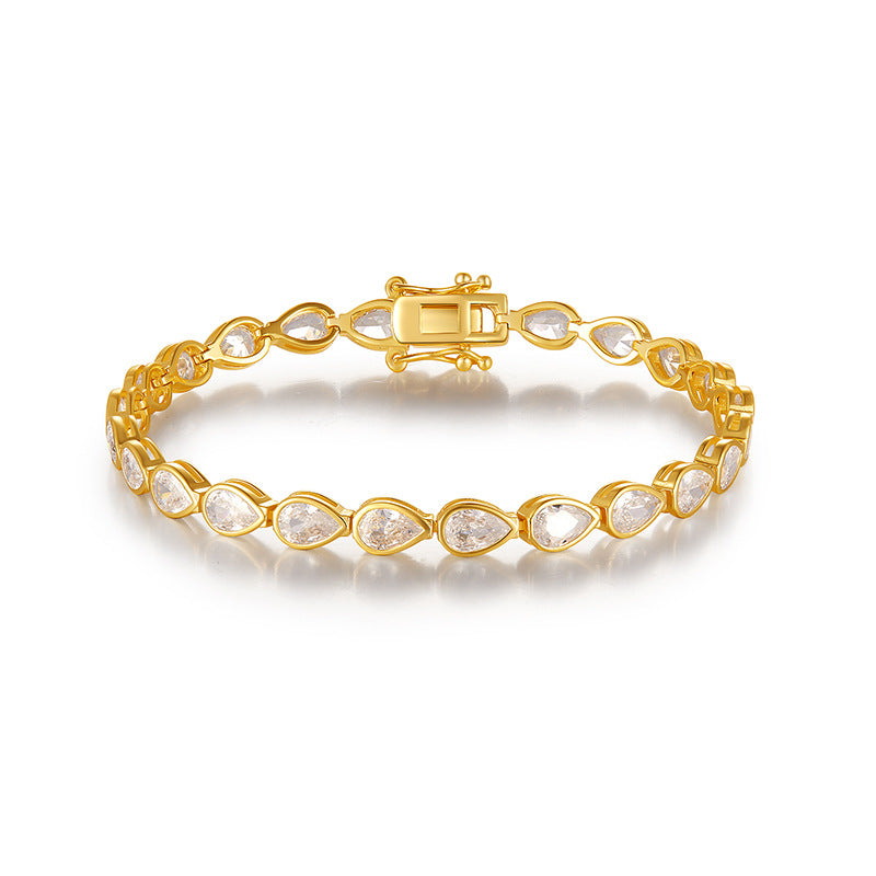 Caroline Tennis Bracelet - AAA Zircon stones/Moisanite D color stones