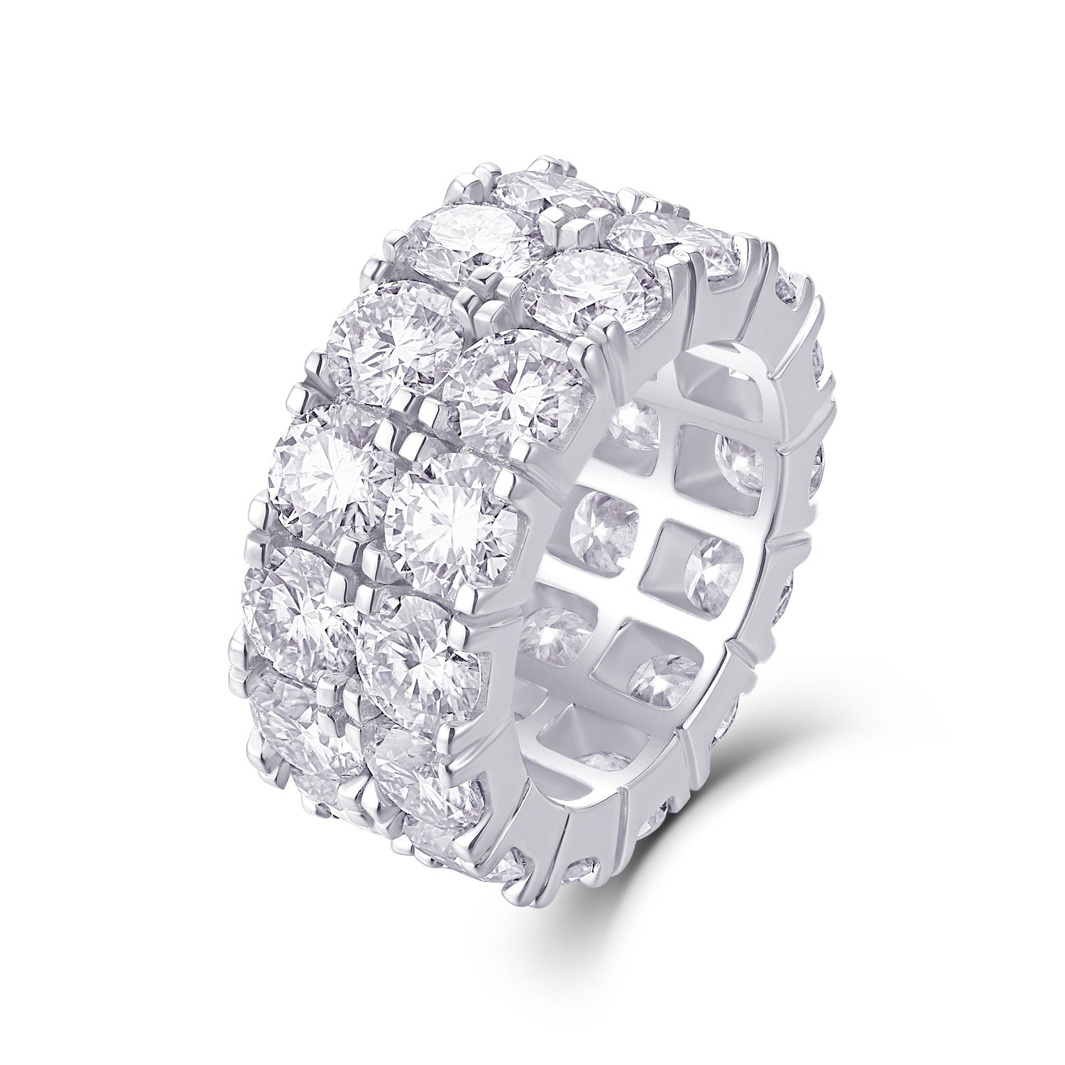 Evelyn Wedding Band - S925 Silver Moissanite Engagement Ring