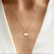 Eliana Necklace — round medallion engraved