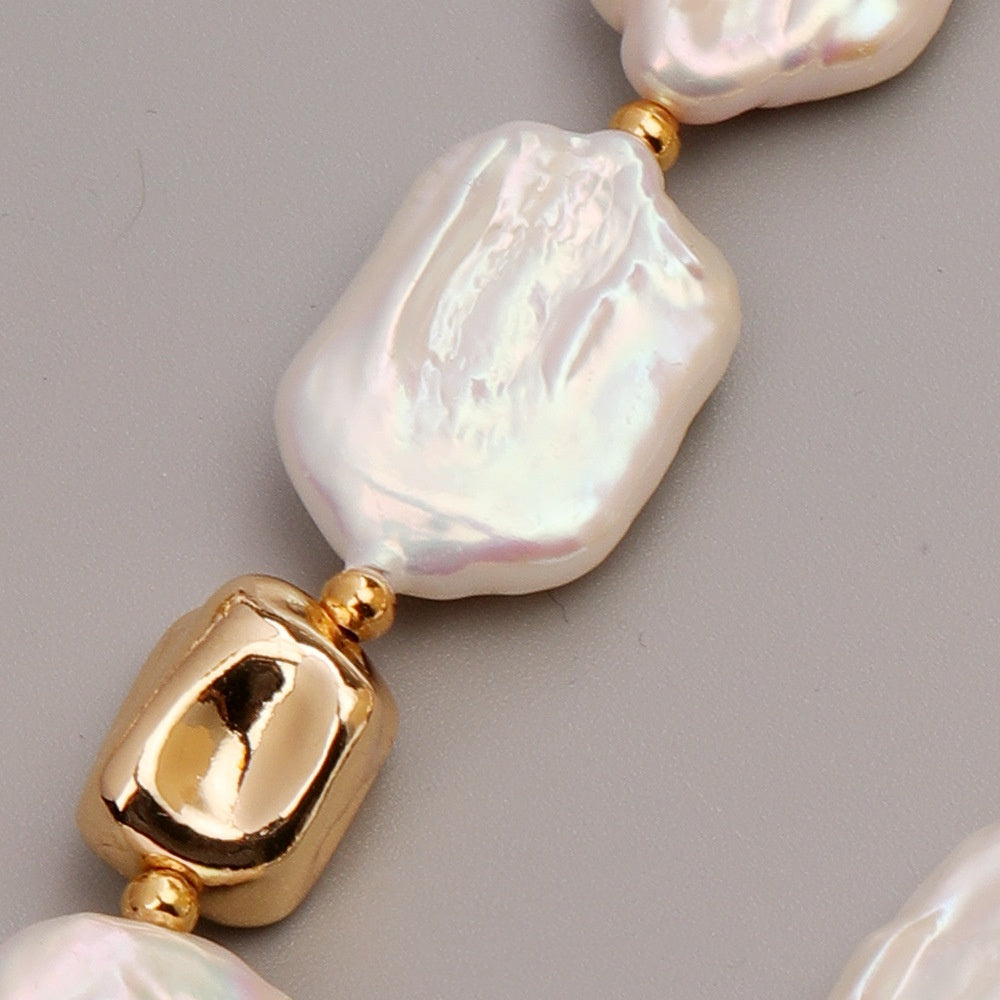 Amara Set - Baroque Pearl and 925 Silver with 18k gold plating