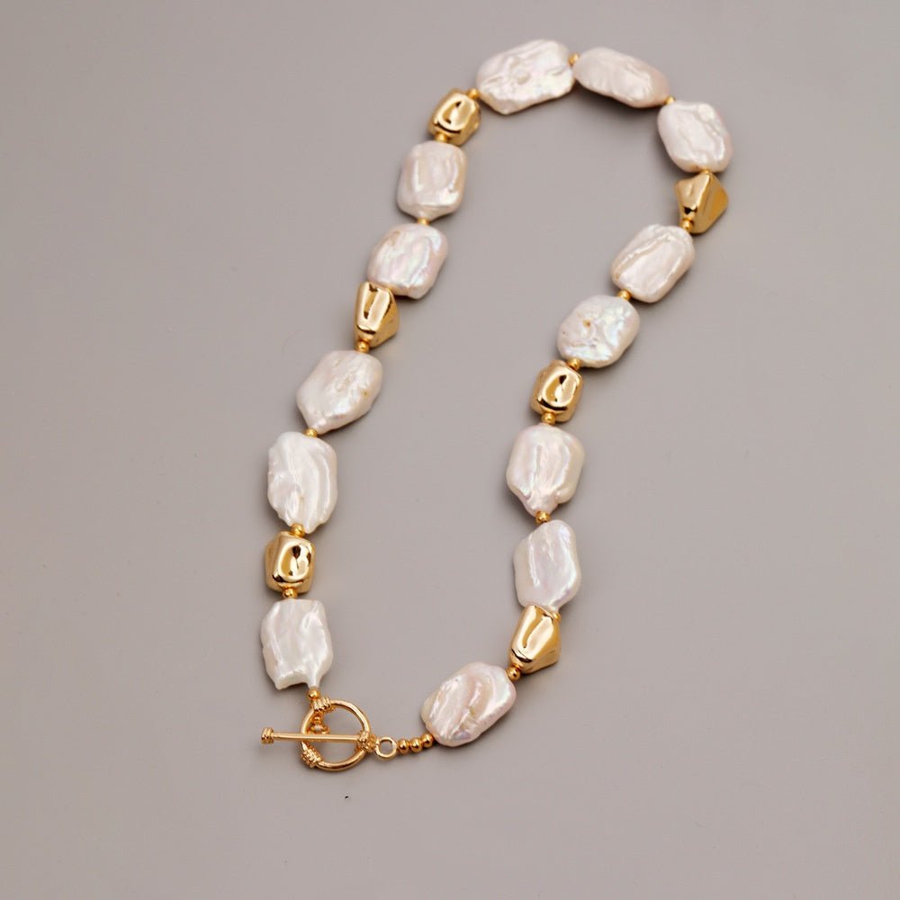 Amara Set - Baroque Pearl and 925 Silver with 18k gold plating