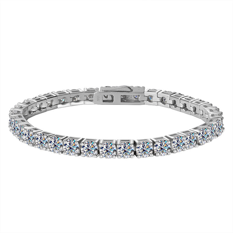 Nyla Tennis Bracelet - 925 Sterling Silver and Moissanite Stones