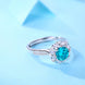 Amelia Ring - 925 Sterling Silver With 1 Carat Blue Moissanite Stone