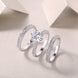 Three Rings Set - 2carat Moissanite central stone