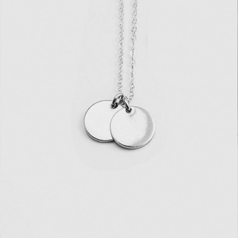 Eliana Necklace — round medallion engraved