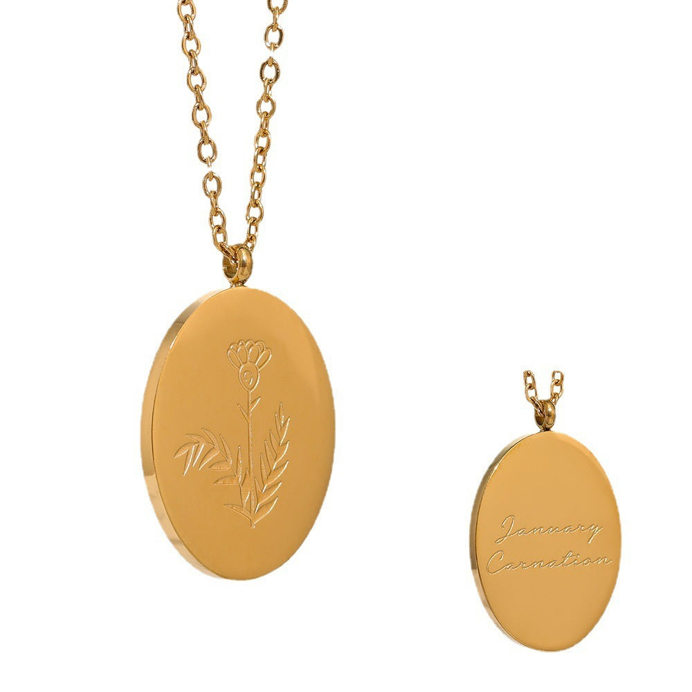 Daisy Necklace — with Flower of Birth pendant