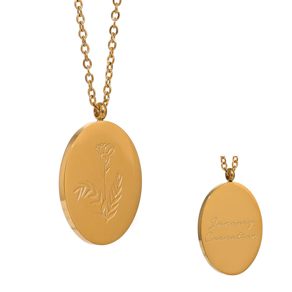 Daisy Necklace — with Flower of Birth pendant