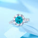 Amelia Ring - 925 Sterling Silver With 1 Carat Blue Moissanite Stone