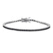 Gia Tennis Bracelet - 925 Sterling Silver and Black Moissanite Stones