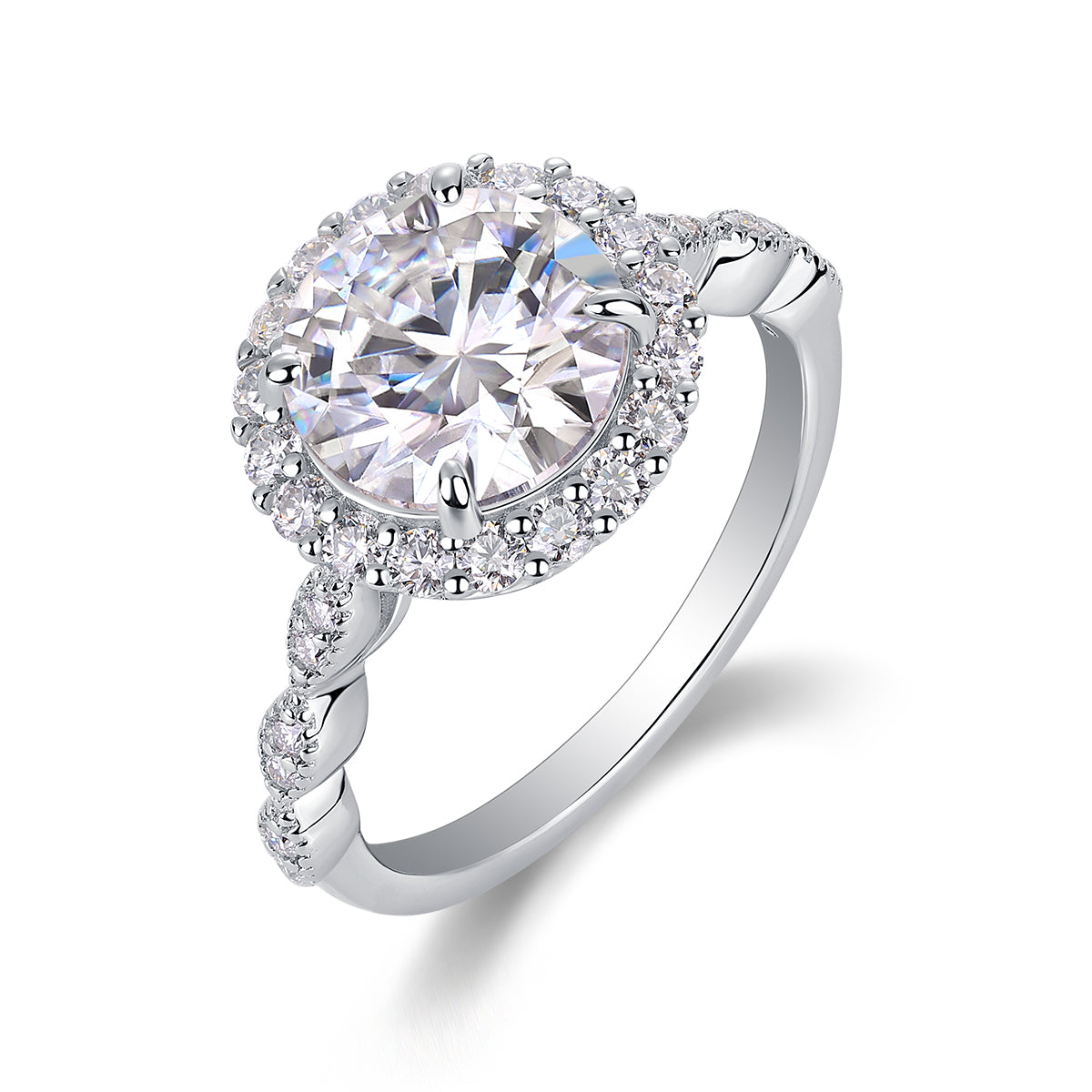 Laura Ring: Moissanite Engagement Ring