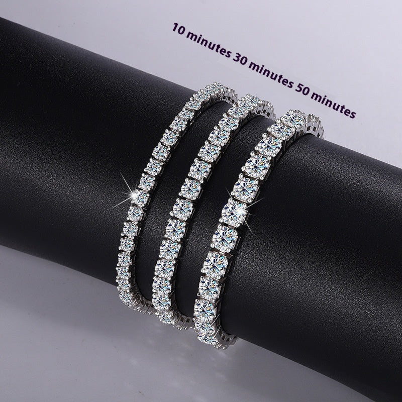 Nyla Tennis Bracelet - 925 Sterling Silver and Moissanite Stones