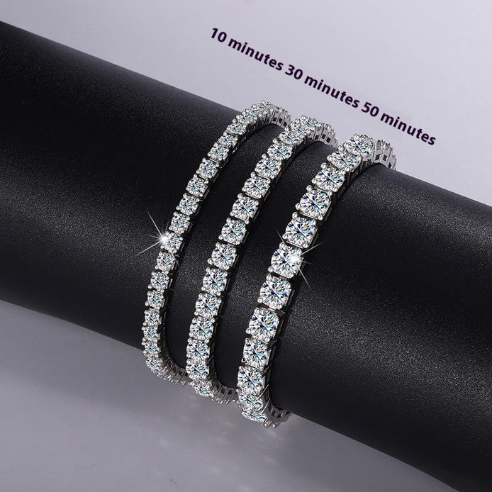 Nyla Tennis Bracelet - 925 Sterling Silver and Moissanite Stones