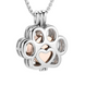 Angel Memorial Necklace Dog Urn — with paw-shaped