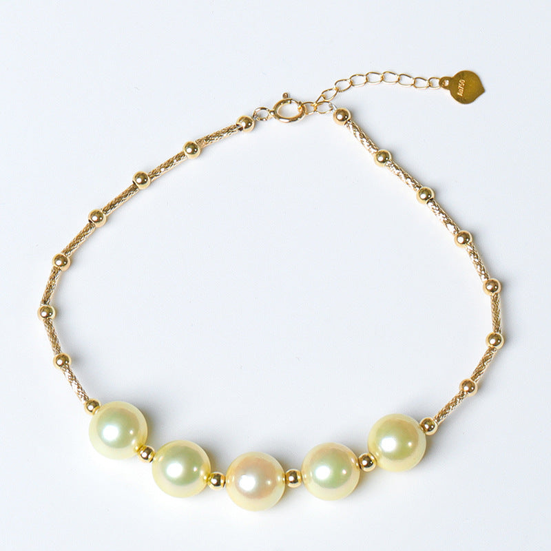 Katherine Bracelet - Seawater pearls and 18k Real Gold