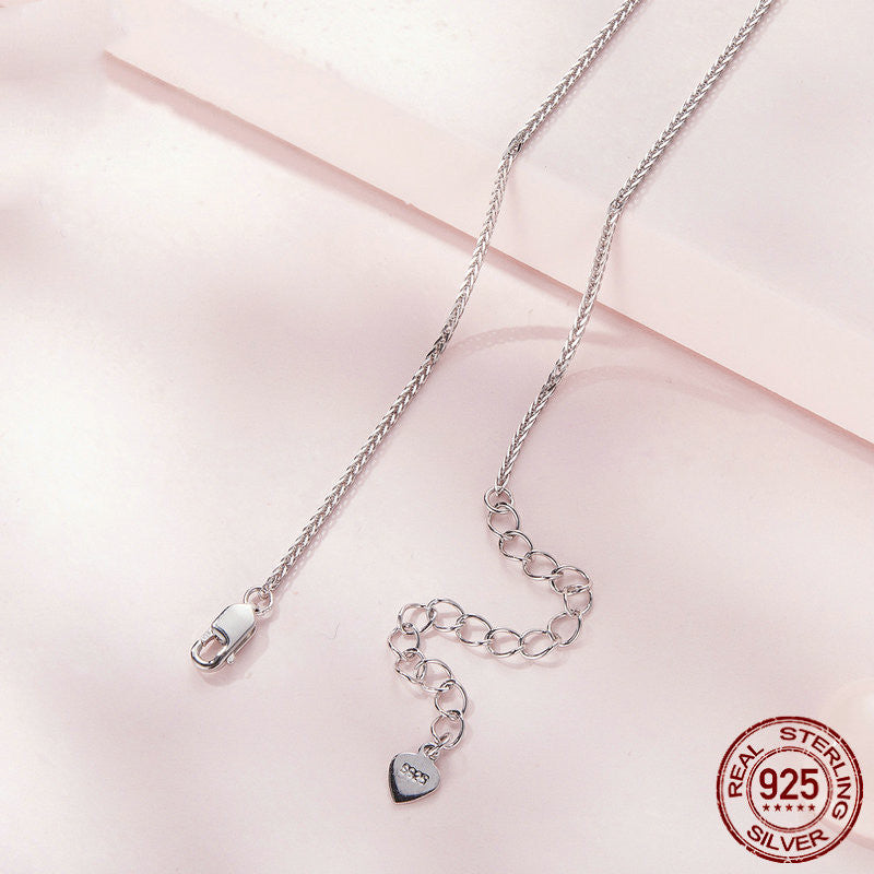 Thea Necklace - 925 Sterling Silver with Mother And Daughter Heart Shape Pendant