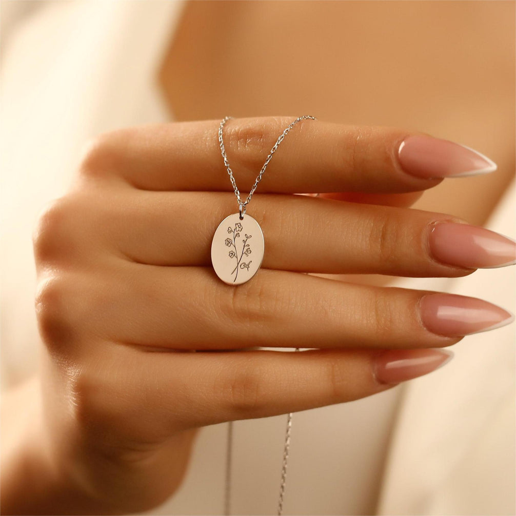Daisy Necklace — with Flower of Birth pendant