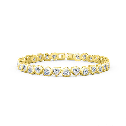 Aven Tennis Bracelet - With Zirconia stones and Heart Shape