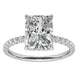 Florence Engagement Ring - 4carat Moissanite central stone and Pavé Band