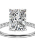 Florence Engagement Ring - 4carat Moissanite central stone and Pavé Band
