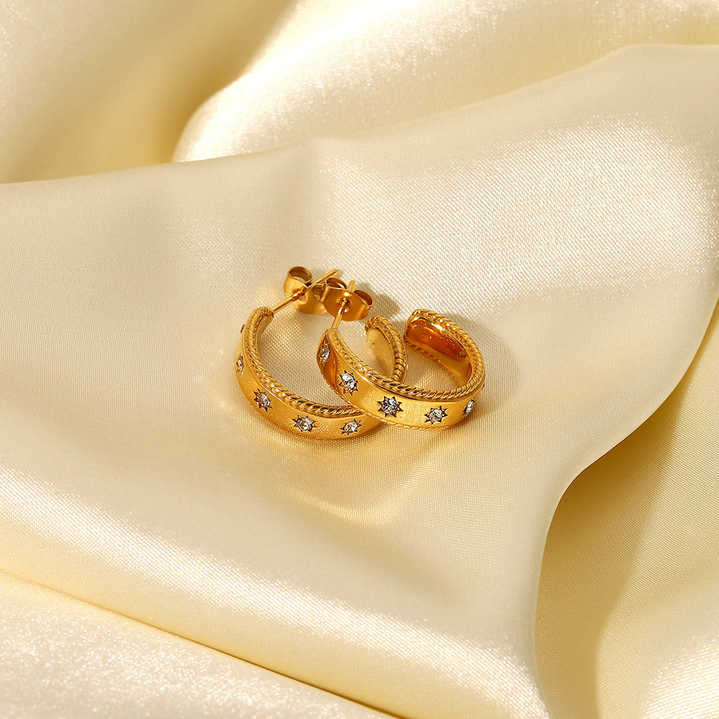 Iara Earrings — with zirconia AAA stones