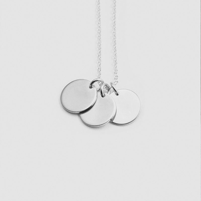 Eliana Necklace — round medallion engraved