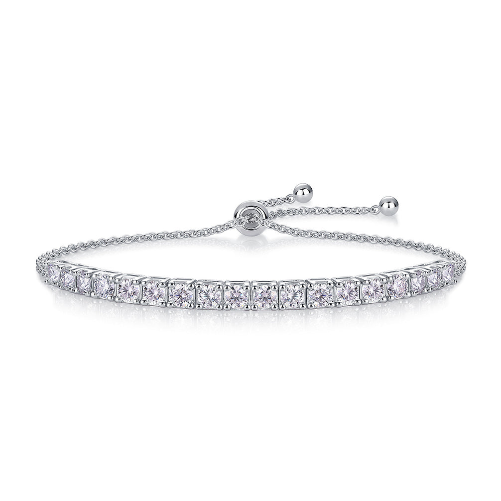 Annalise Tennis Bracelet - 925 Sterling Silver with Moissanite D color Stones
