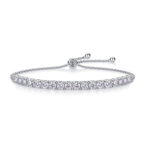 Annalise Tennis Bracelet - 925 Sterling Silver with Moissanite D color Stones