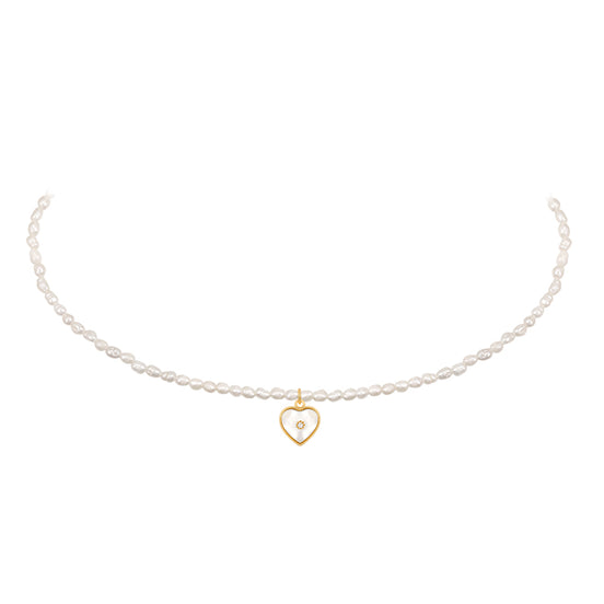 Henrietta Necklace - Mother-of-pearl and 18k Gold plating details